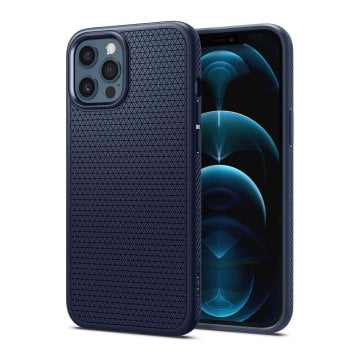 iPhone 12 Pro Max Kılıf, Spigen Liquid Air Navy Blue