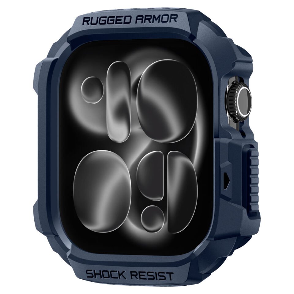 Spigen Apple Watch 46mm Seri 11/10 ile Uyumlu Kılıf Rugged Armor 2 Navy Blue