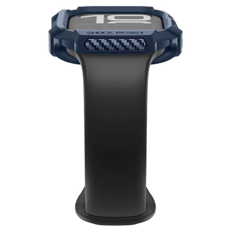 Spigen Apple Watch 46mm Seri 11/10 ile Uyumlu Kılıf Rugged Armor 2 Navy Blue