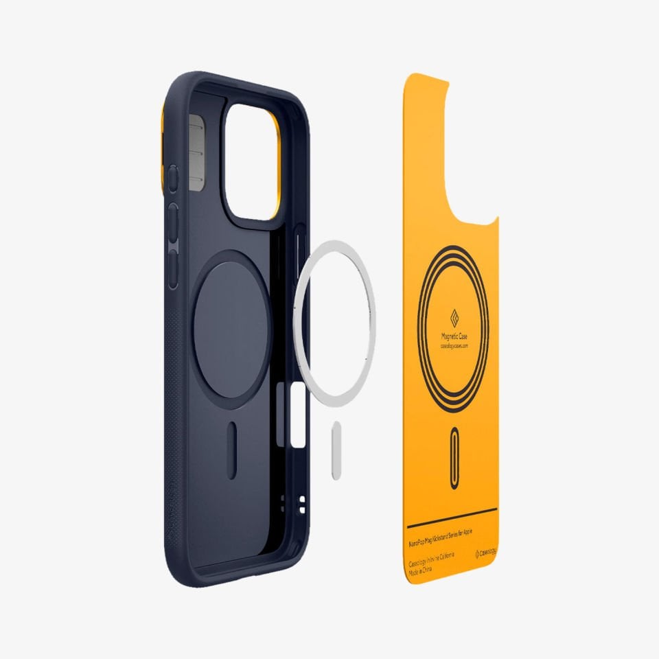 Spigen Caseology iPhone 16 Pro Max Kılıf Nano Pop Mag MagSafe Özellikli Kickstand Blueberry Navy