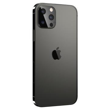 iPhone 12 Pro Max Kamera Lens Cam Ekran Koruyucu, Spigen Glas.tR Optik (2 Adet) Black