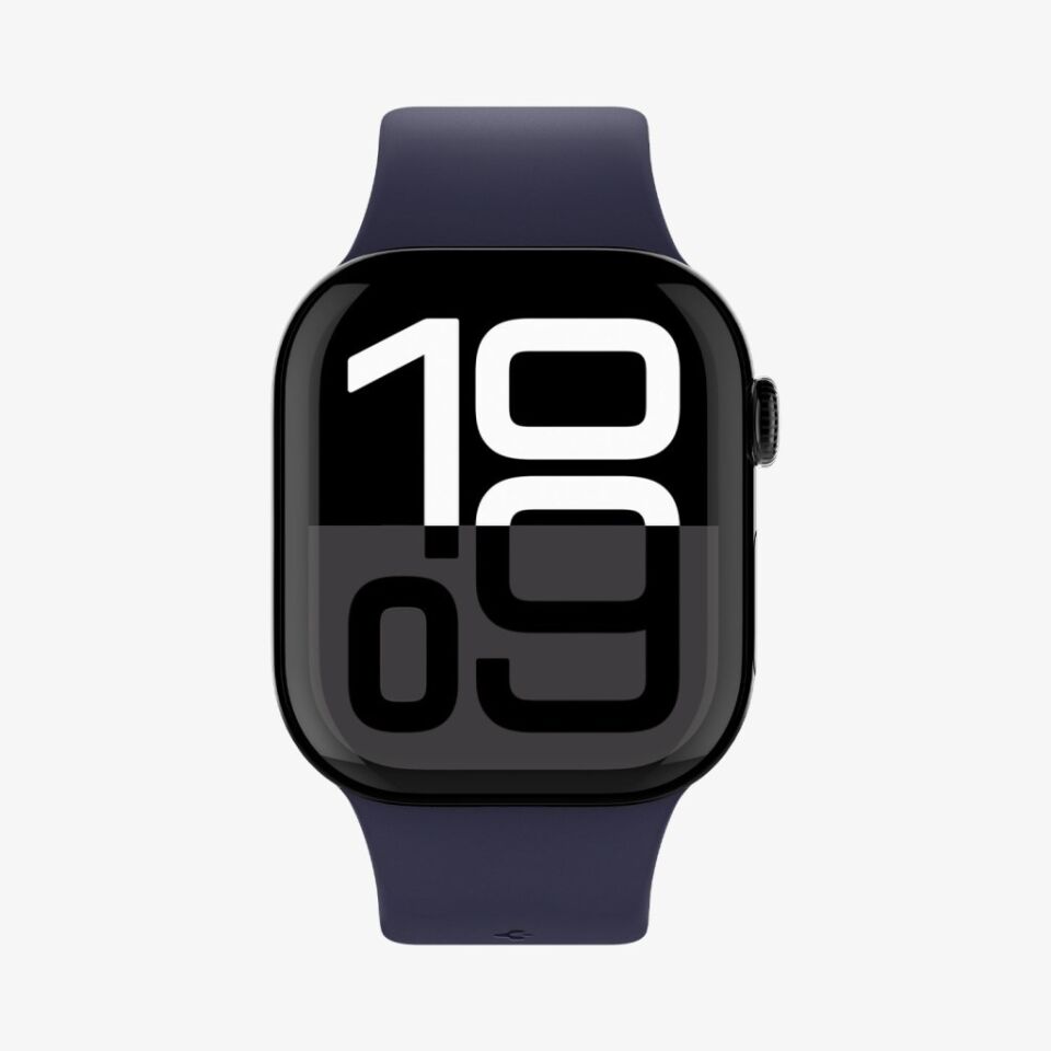 Spigen Apple Watch Ultra 49mm Seri 3/2/1 - 46mm Seri 11/10 - 45mm Seri SE3/9/8/7 - 44mm Seri SE2/SE/6/5/4 ile Uyumlu Kordon Kayış Nano Pop Blueberry Navy
