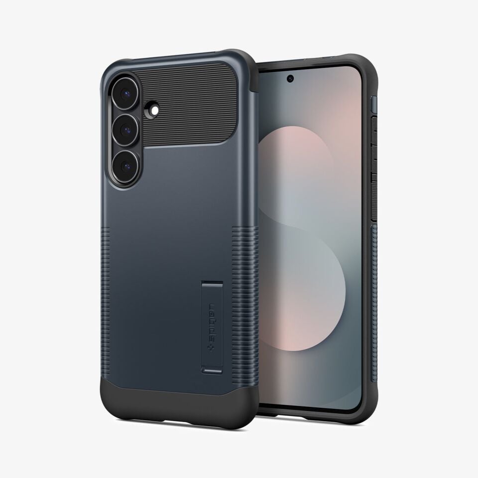Spigen Samsung Galaxy S25 FE ile Uyumlu Ekstra Dayanıklı Kılıf Slim Armor Hava Kanalı Teknolojisi™ Askeri Sınıf Koruma MagFit özellikli KickStand'lı Çift Katman Kapak