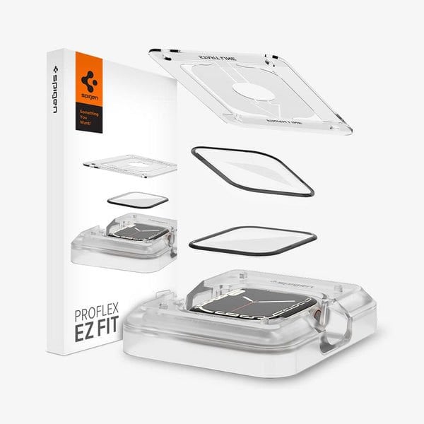 Spigen Apple Watch 45mm (Seri 9/8/7) Ekran Koruyucu Kolay Kurulum Pro Flex EZ Fit (2 Adet)