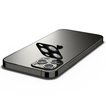 iPhone 12 Pro Max Kamera Lens Cam Ekran Koruyucu, Spigen Glas.tR Optik (2 Adet) Graphite