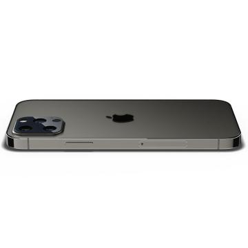 iPhone 12 Pro Max Kamera Lens Cam Ekran Koruyucu, Spigen Glas.tR Optik (2 Adet) Graphite