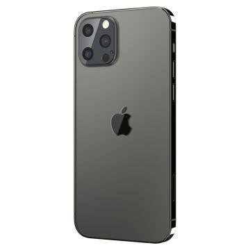iPhone 12 Pro Max Kamera Lens Cam Ekran Koruyucu, Spigen Glas.tR Optik (2 Adet) Graphite
