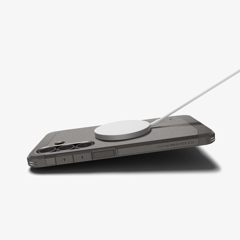 Spigen Samsung Galaxy S25 FE ile Uyumlu Ekstra Dayanıklı Kılıf Tough Armor Hava Kanalı Teknolojisi™ Askeri Sınıf Koruma MagFit KickStand'lı Çift Katman Kapak
