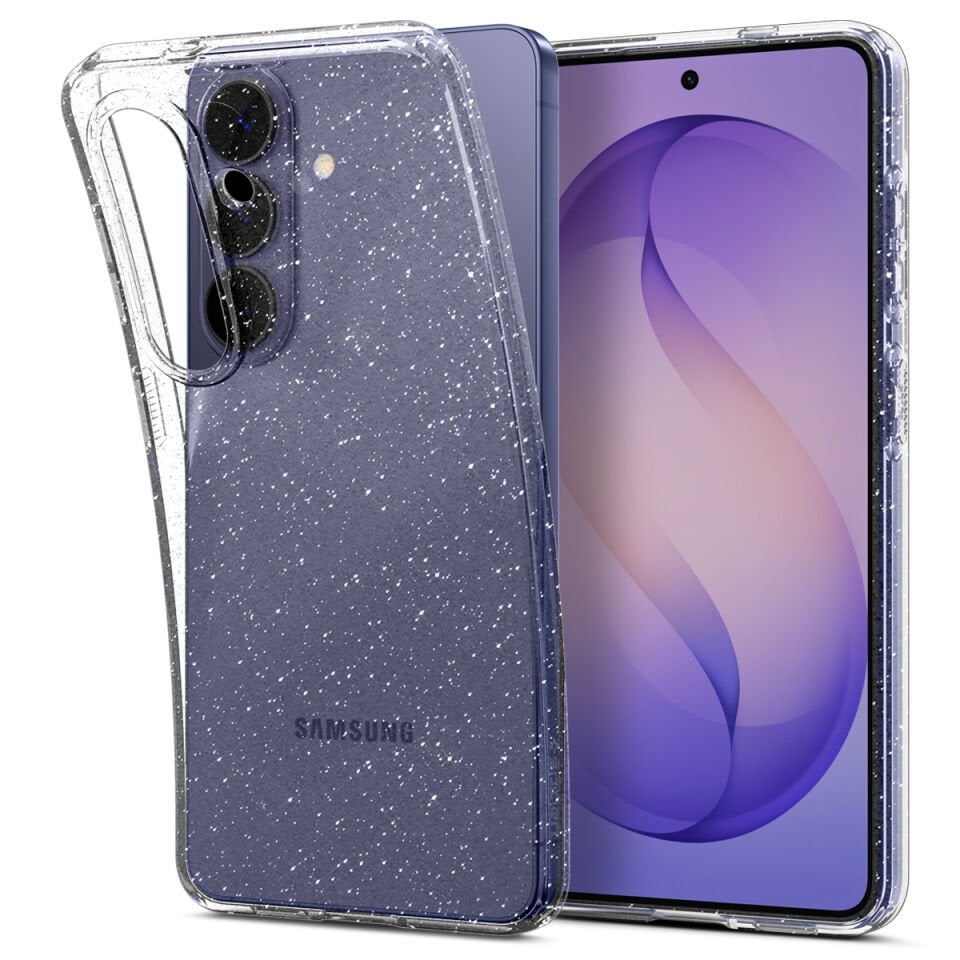 Spigen Samsung Galaxy S26 ile Uyumlu ince Kılıf Liquid Crystal Glitter Sararmaya Dayanıklı DuraClear™ Hava Kanalı Teknolojisi™ Askeri Sınıf Koruma Şeffaf Kapak