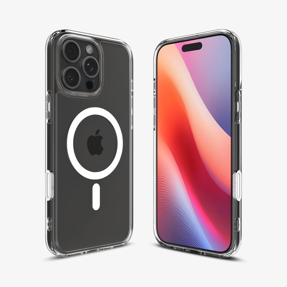 Spigen iPhone 16 Pro Kılıf Ultra Hybrid T (Kamera Buton Korumalı) MagFit MagSafe Özellikli White