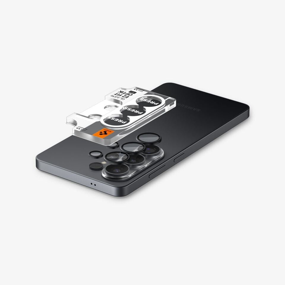 Spigen Samsung Galaxy S26 Ultra ile Uyumlu Kamera Lens Camı Koruyucu Kolay Kurulum GLAS.tR EZ Fit Optik Pro (2 Adet) Black - AGL11071