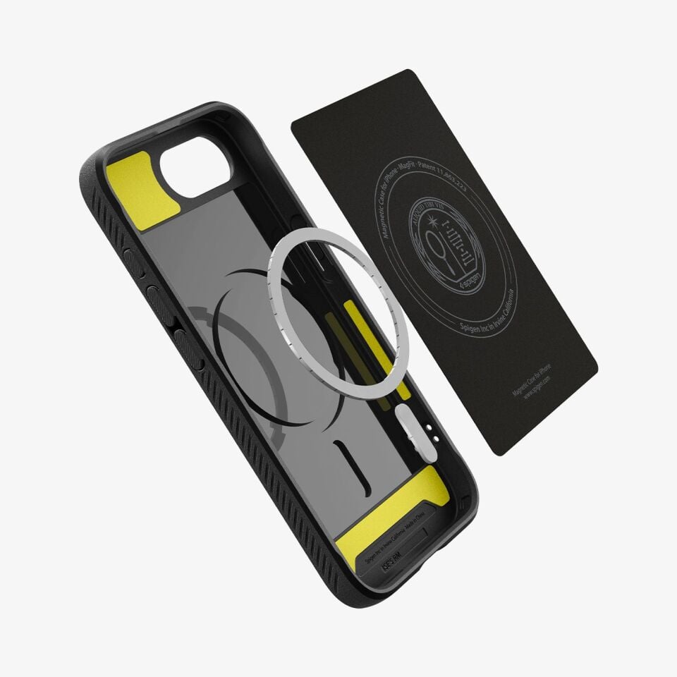 Spigen Apple iPhone 16e Kılıf Rugged Armor MagFit MagSafe Özellikli Black