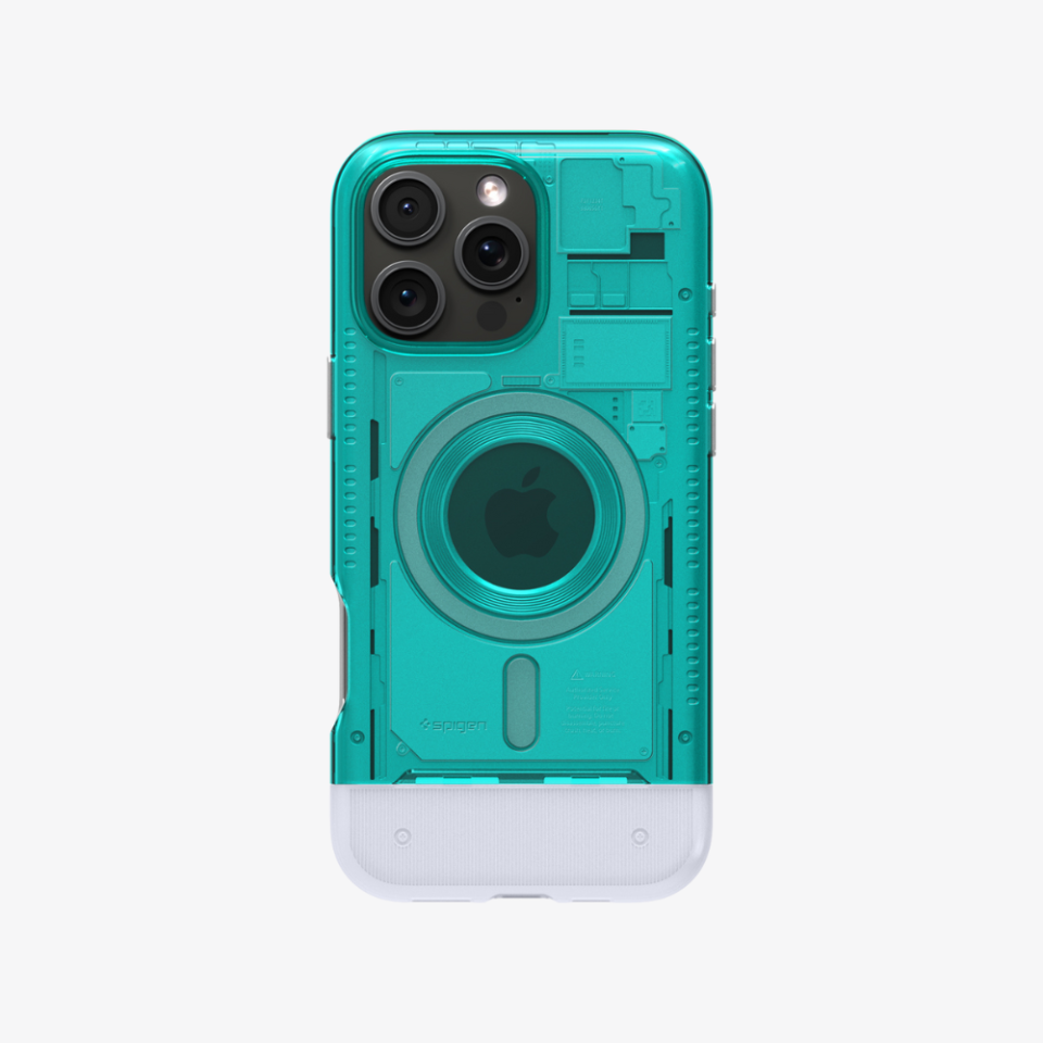 Spigen iPhone 16 Pro Kılıf Classic C1 MagFit MagSafe Özellikli Bondi Blue