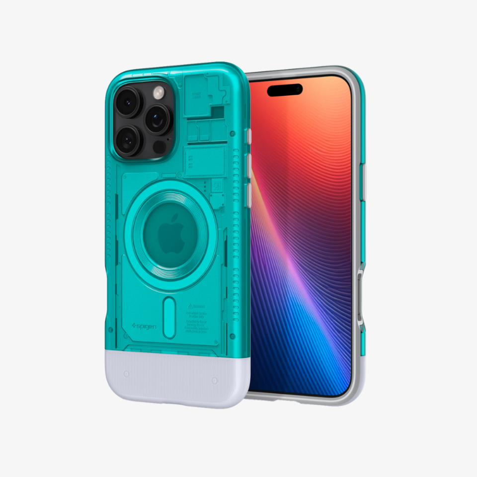 Spigen iPhone 16 Pro Kılıf Classic C1 MagFit MagSafe Özellikli Bondi Blue