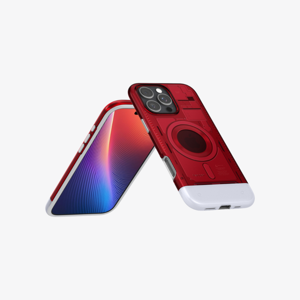 Spigen iPhone 16 Pro Kılıf Classic C1 MagFit MagSafe Özellikli Ruby