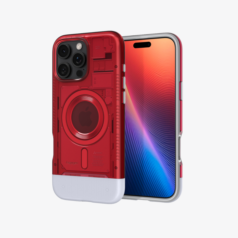 Spigen iPhone 16 Pro Kılıf Classic C1 MagFit MagSafe Özellikli Ruby