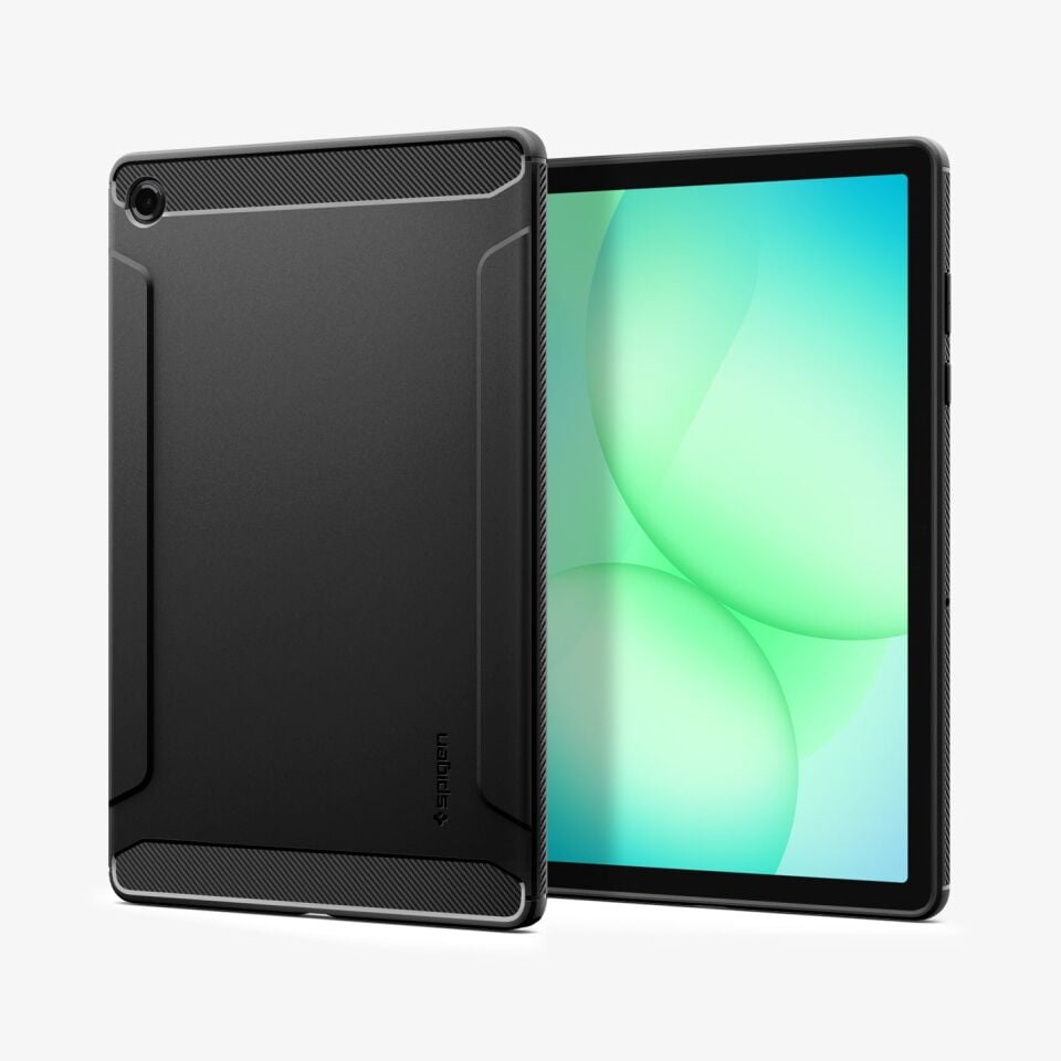 Spigen Samsung Galaxy Tab A11 Plus (2025) ile Uyumlu Ekstra Dayanıklı Kılıf Rugged Armor Hava Kanalı Teknolojisi™ Askeri Sınıf Koruma Çift Katman Kapak Matte Black
