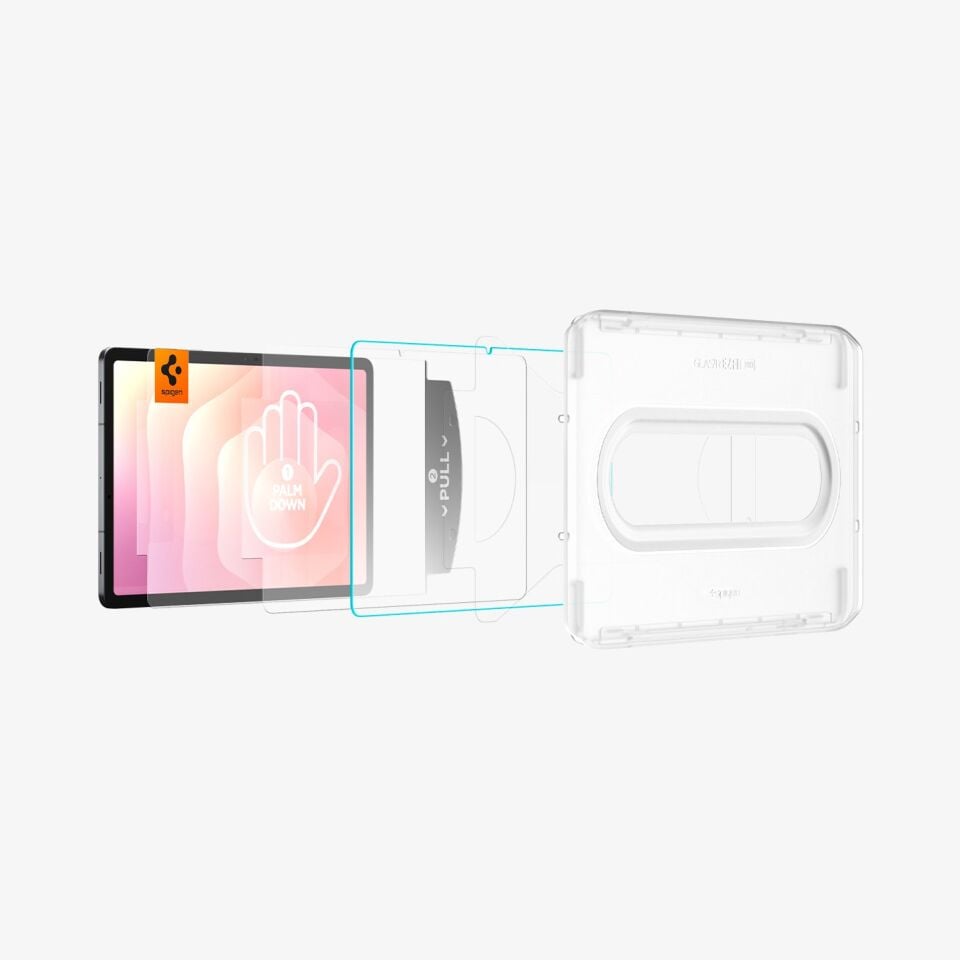 Spigen Samsung Galaxy Tab S11 (2025) ile Uyumlu Cam Ekran Koruyucu AluminaCore™ iyonlaştırılmış Güçlendirilmiş Cam Teknolojisi Anti-Dust Uygulama Kolay Kurulum GLAS.tR EZ Fit Pro - AGL10198