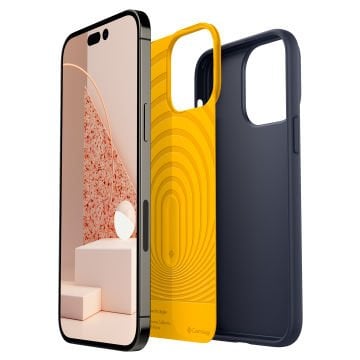 Spigen Caseology iPhone 14 Pro Kılıf Nano Pop 360 + Cam Ekran Koruyucu (2 Adet) Blueberry Navy