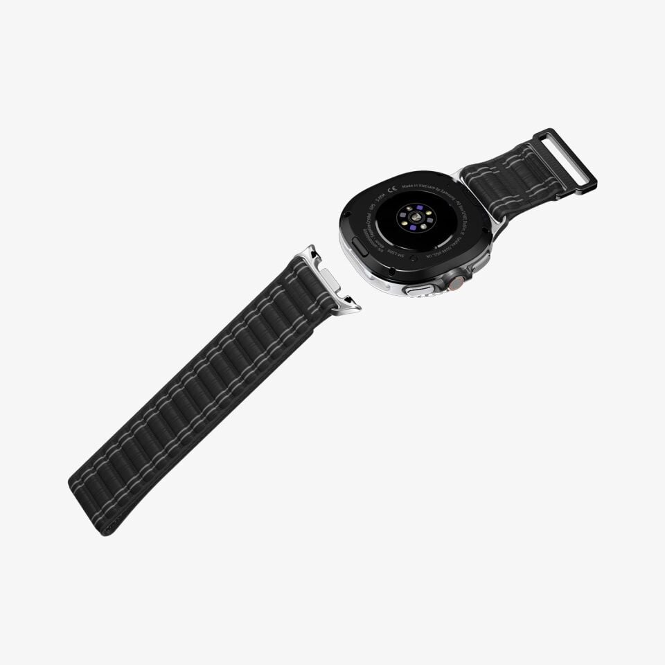 Spigen Galaxy Watch 8 (46mm) & Watch 8 (44mm) & Watch 8 (40mm) ile Uyumlu Kordon Kayış Band WBF0 Black
