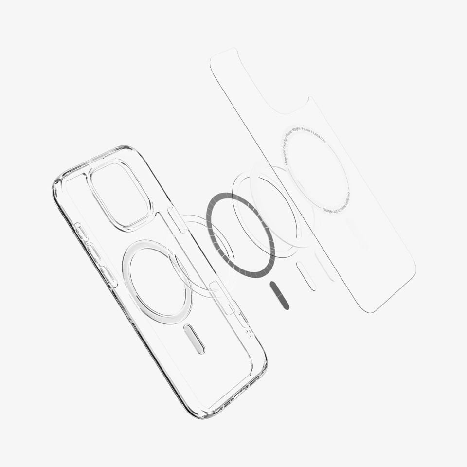 Spigen iPhone 16 Pro Kılıf Crystal Hybrid MagFit MagSafe Özellikli