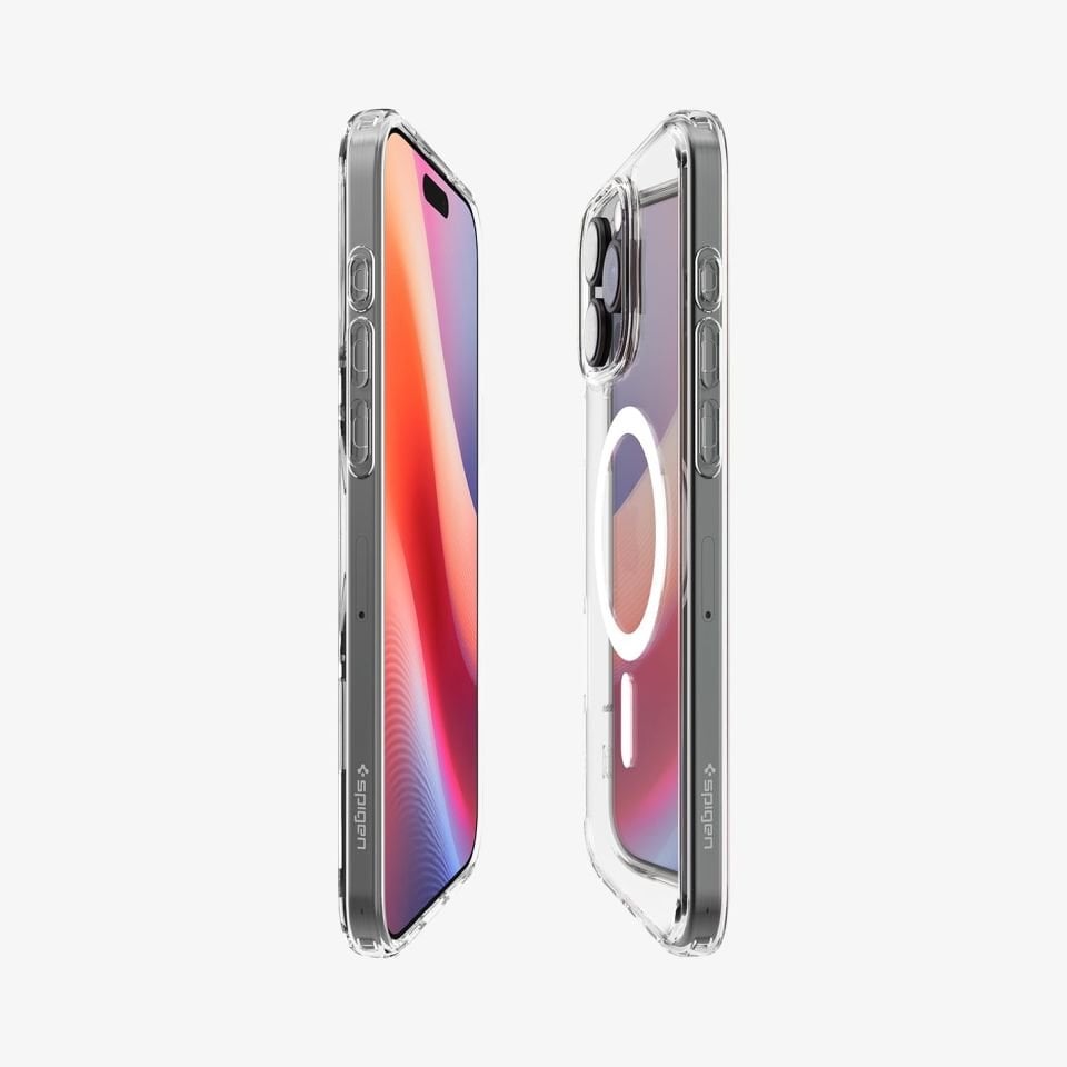 Spigen iPhone 16 Pro Kılıf Crystal Hybrid MagFit MagSafe Özellikli White