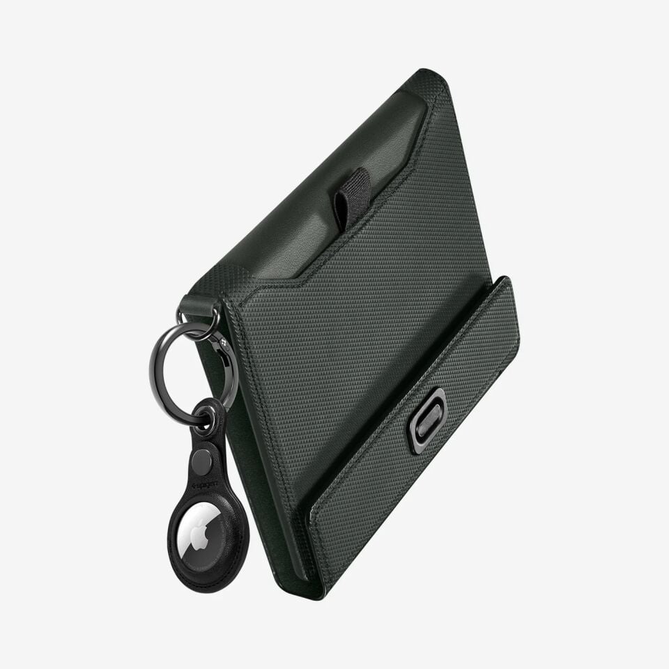 Spigen Passport Holder RFID Korumalı Seyahat Çantası Pasaport Cüzdan Military Green