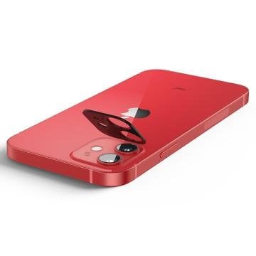iPhone 12 Kamera Lens Cam Ekran Koruyucu, Spigen Glas.tR Optik (2 Adet) Red