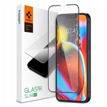 iPhone 13 Mini Cam Ekran Koruyucu, Spigen Glas.tR Slim FC HD Black (1 Adet)