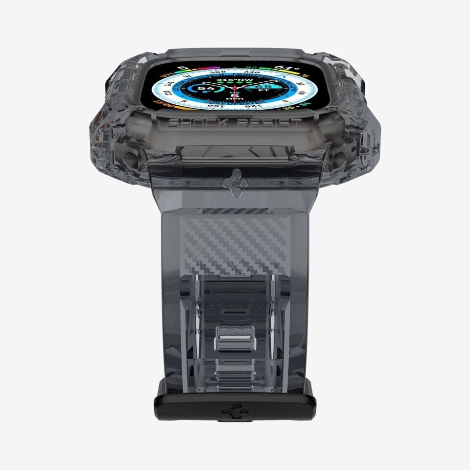 Spigen Apple Watch 49mm (Ultra 2/1) Kılıf & Kordon Kayış Rugged Armor Pro Space Crystal