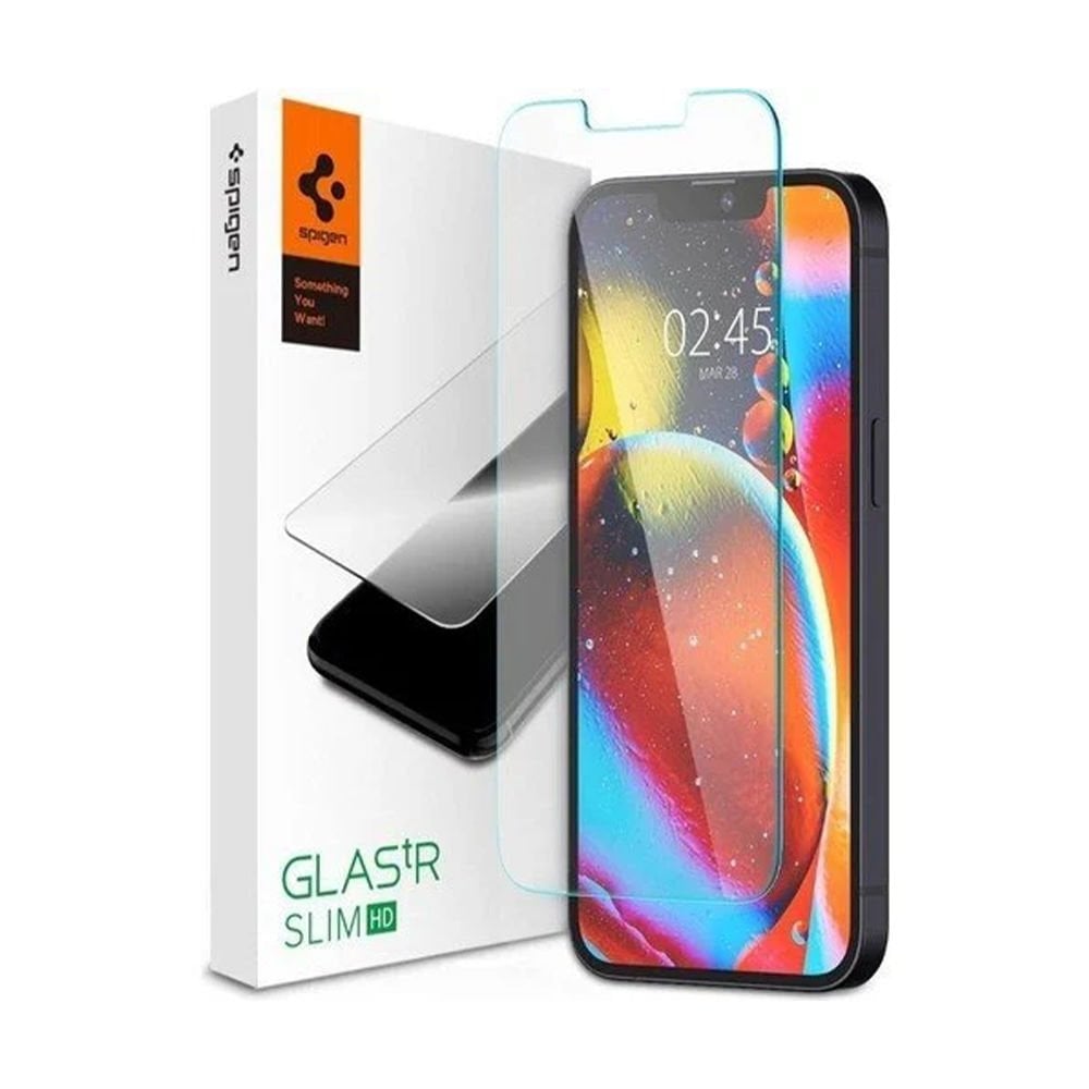 iPhone 13 Mini Cam Ekran Koruyucu, Spigen Glas.tR Slim HD (1 Adet)