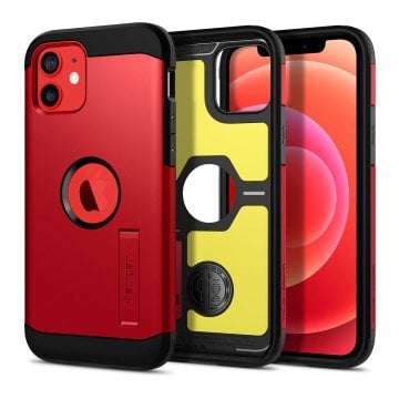 iPhone 12 / iPhone 12 Pro Kılıf, Spigen Tough Armor Red