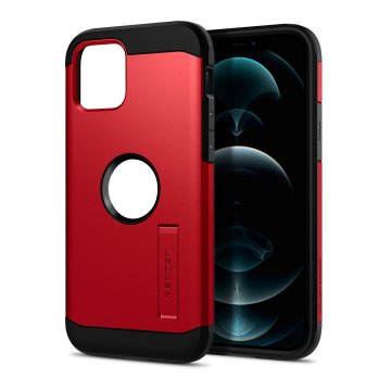 iPhone 12 / iPhone 12 Pro Kılıf, Spigen Tough Armor Red