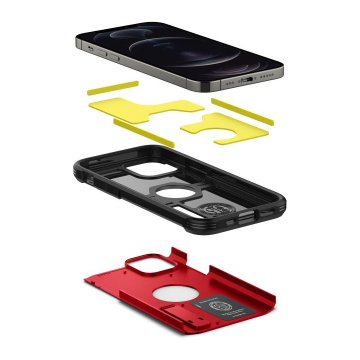 iPhone 12 / iPhone 12 Pro Kılıf, Spigen Tough Armor Red
