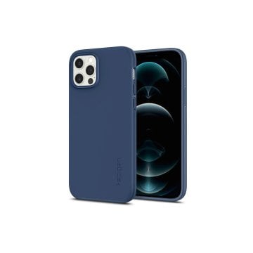 iPhone 12 / iPhone 12 Pro Kılıf, Spigen Thin Fit Pro Deep Blue