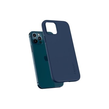 iPhone 12 / iPhone 12 Pro Kılıf, Spigen Thin Fit Pro Deep Blue