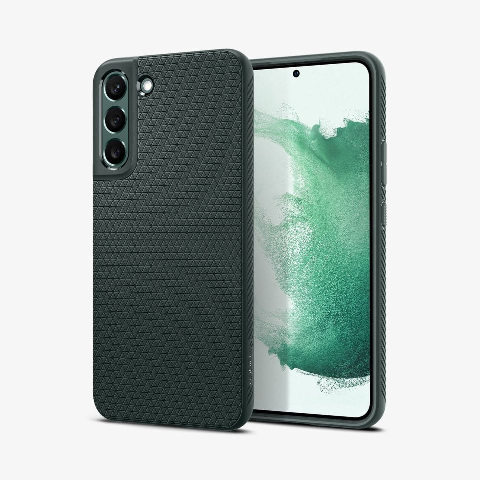 Galaxy S22 5G Kılıf, Spigen Liquid Air Abyss Green