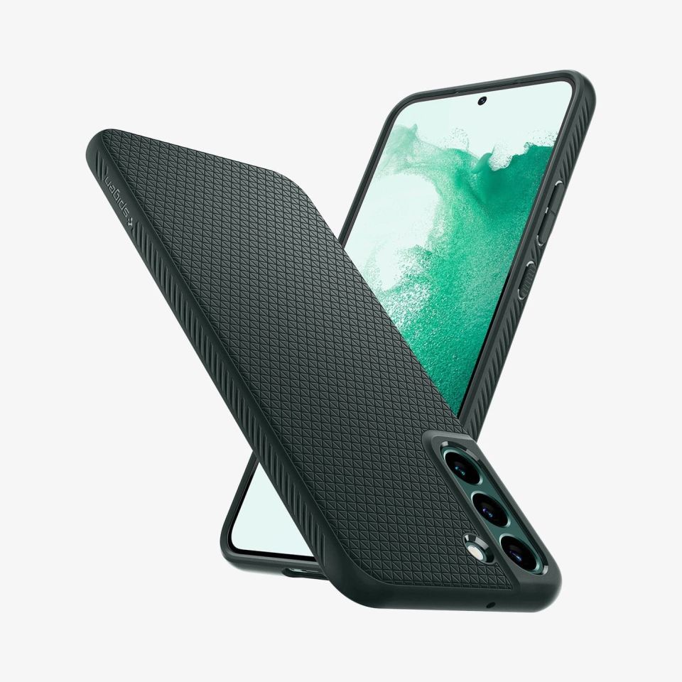Galaxy S22 5G Kılıf, Spigen Liquid Air Abyss Green