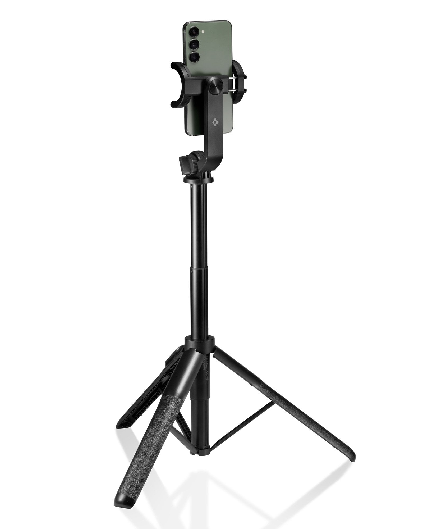 Spigen Kablosuz Bluetooth Selfie Çubuğu Uzaktan Kumandalı Ekstra Güçlendirilmiş Tripod / 1.6 Metre Kadar Uzatılabilir / Kamera & Telefon & GoPro ve Diğer Ekipmanlar ile Uyumlu S560W Black