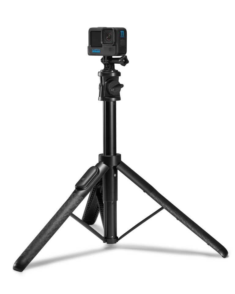 Spigen Kablosuz Bluetooth Selfie Çubuğu Uzaktan Kumandalı Ekstra Güçlendirilmiş Tripod / 1.6 Metre Kadar Uzatılabilir / Kamera & Telefon & GoPro ve Diğer Ekipmanlar ile Uyumlu S560W Black