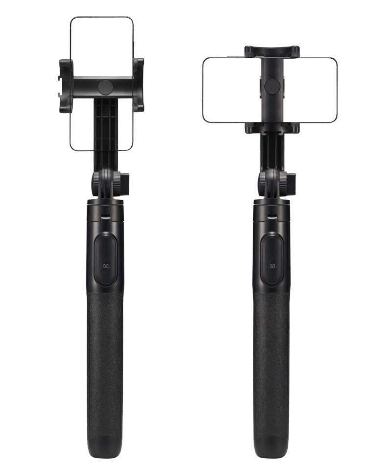 Spigen Kablosuz Bluetooth Selfie Çubuğu Uzaktan Kumandalı Ekstra Güçlendirilmiş Tripod / 1.6 Metre Kadar Uzatılabilir / Kamera & Telefon & GoPro ve Diğer Ekipmanlar ile Uyumlu S560W Black