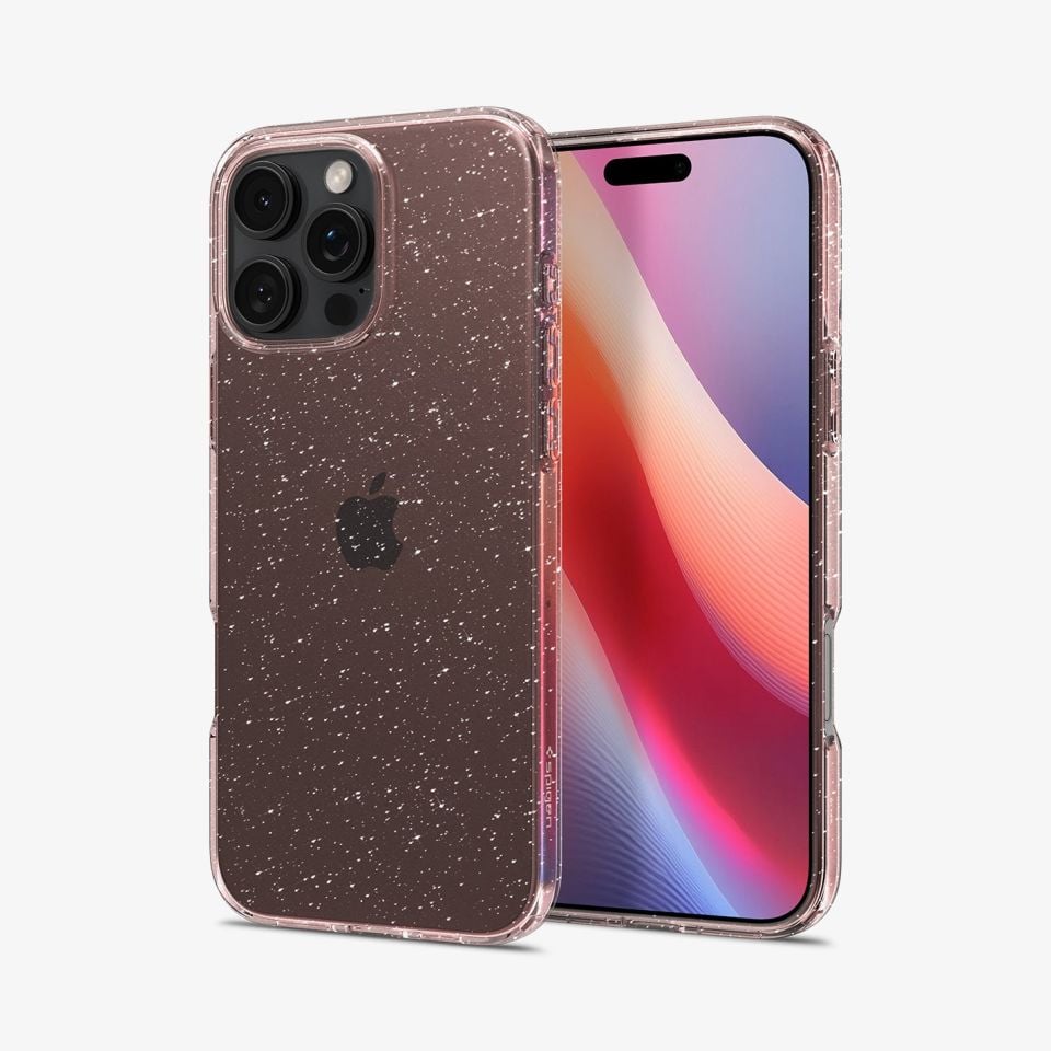 Spigen iPhone 16 Pro Kılıf Liquid Crystal Glitter Rose Quartz