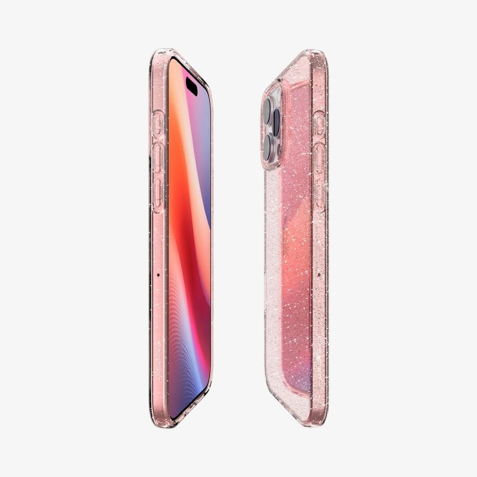 Spigen iPhone 16 Pro Kılıf Liquid Crystal Glitter Rose Quartz