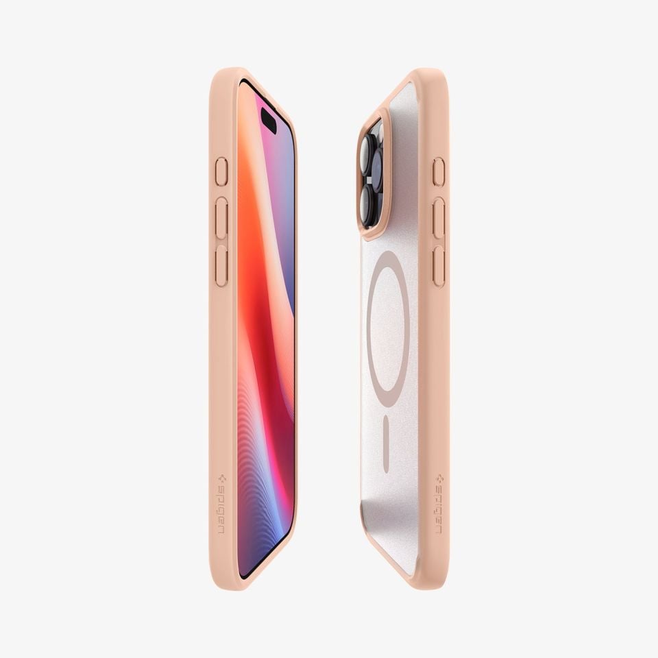 Spigen iPhone 16 Pro Kılıf Ultra Hybrid MagFit MagSafe Özellikli Frost Rose Titanium