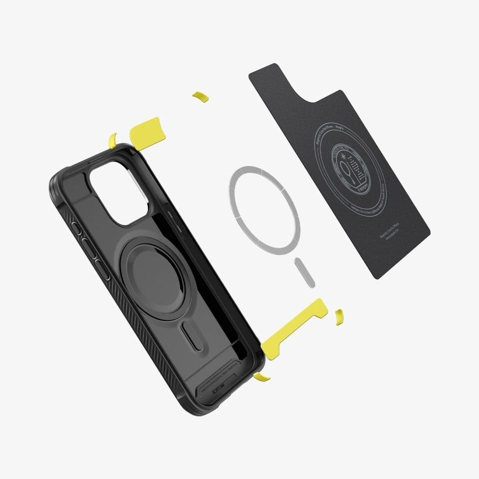 Spigen iPhone 15 Pro Max Kılıf Rugged Armor MagFit MagSafe özellikli