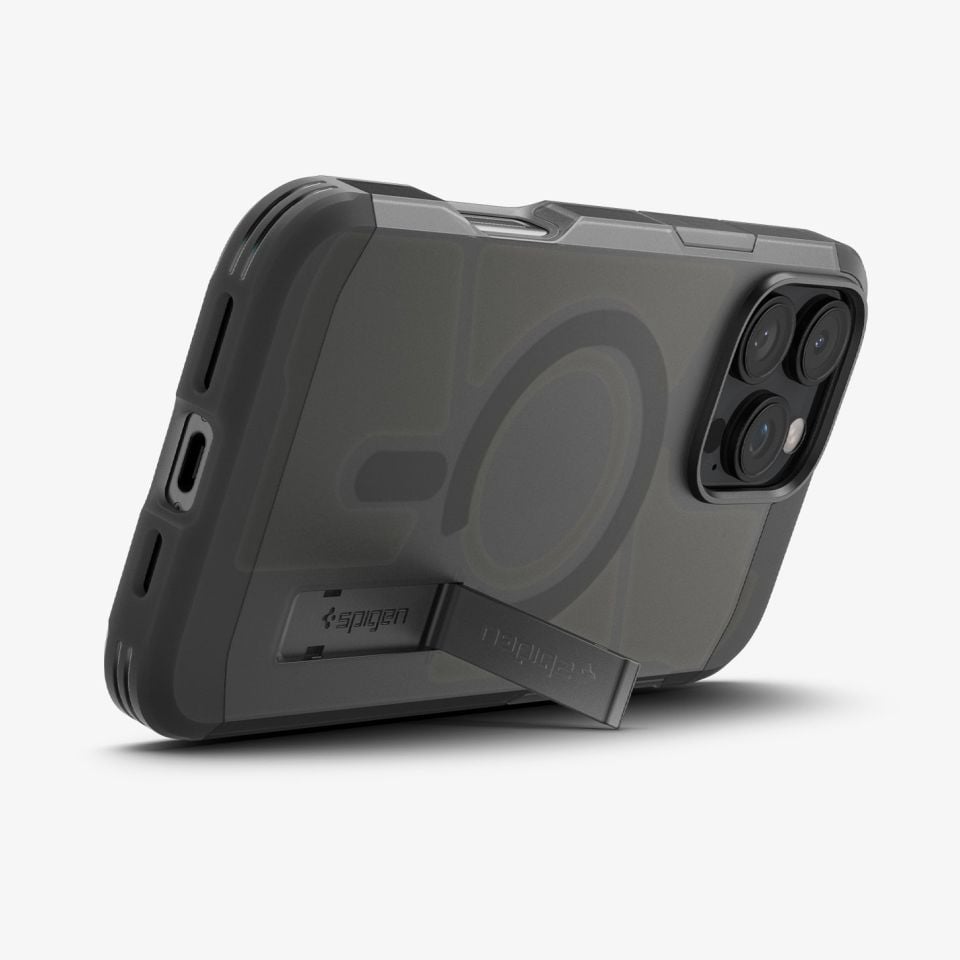 Spigen iPhone 16 Pro Kılıf Tough Armor AI MagFit MagSafe Özellikli Frost Black