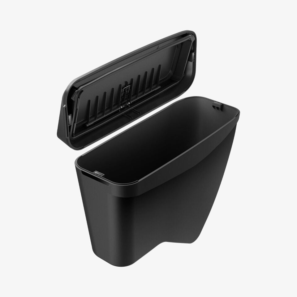 Spigen Tesla Model Y Premium (2026) / (2025) Juniper ile Uyumlu Araç içi Çöp Kutusu / Manyetik Kapaklı Kapı İçi Çöp Kovası Black TO281J Black