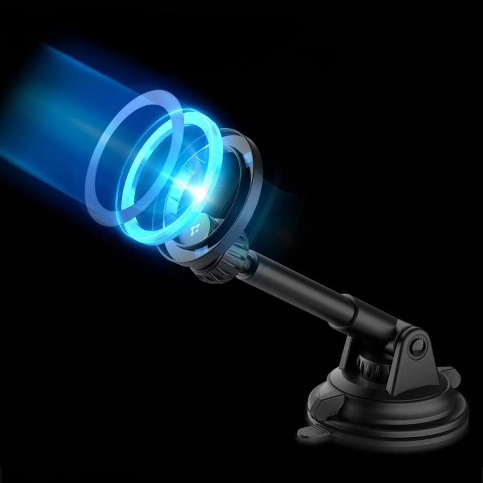 Spigen MagSafe Araç içi Telefon Tutucu Dashboard (Ön Konsol ile Uyumlu) iPhone & MagFit ile Uyumlu MFT35 Black