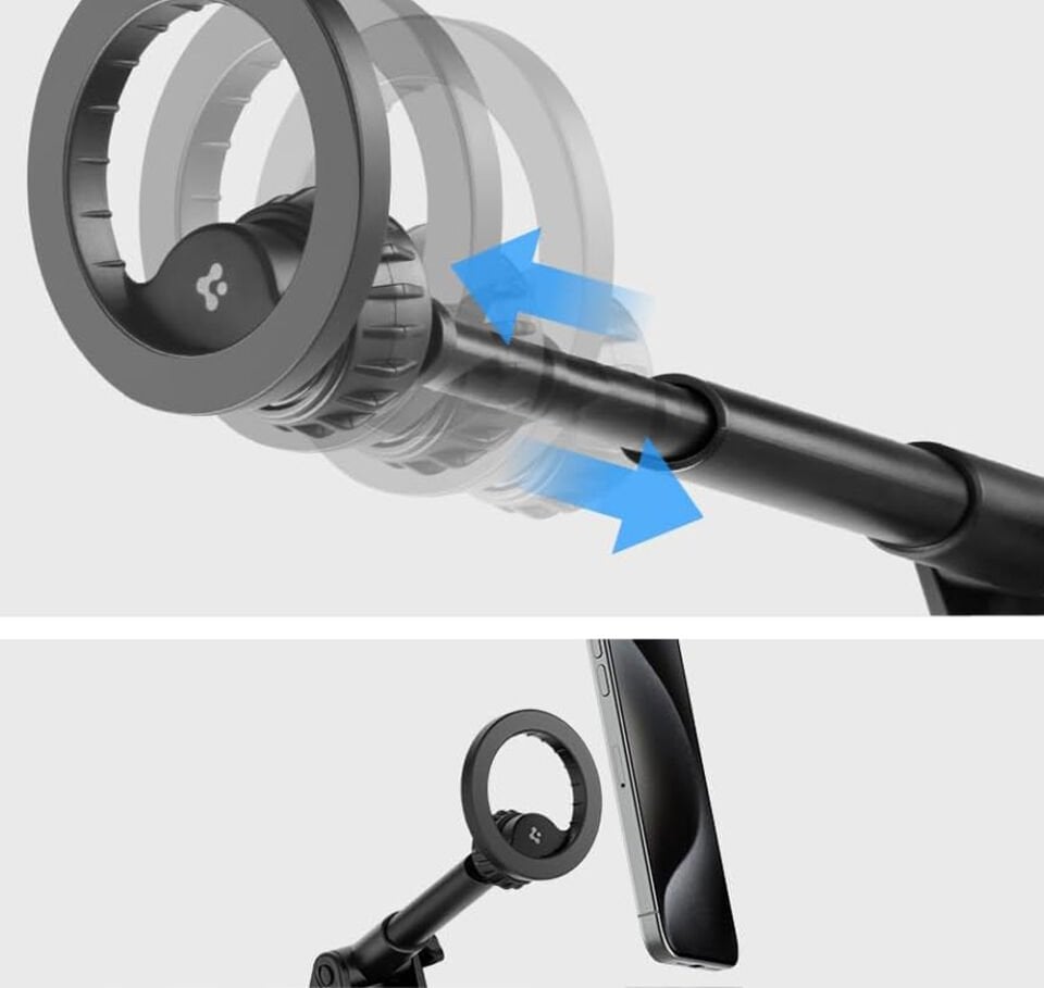 Spigen MagSafe Araç içi Telefon Tutucu Dashboard (Ön Konsol ile Uyumlu) iPhone & MagFit ile Uyumlu MFT35 Black