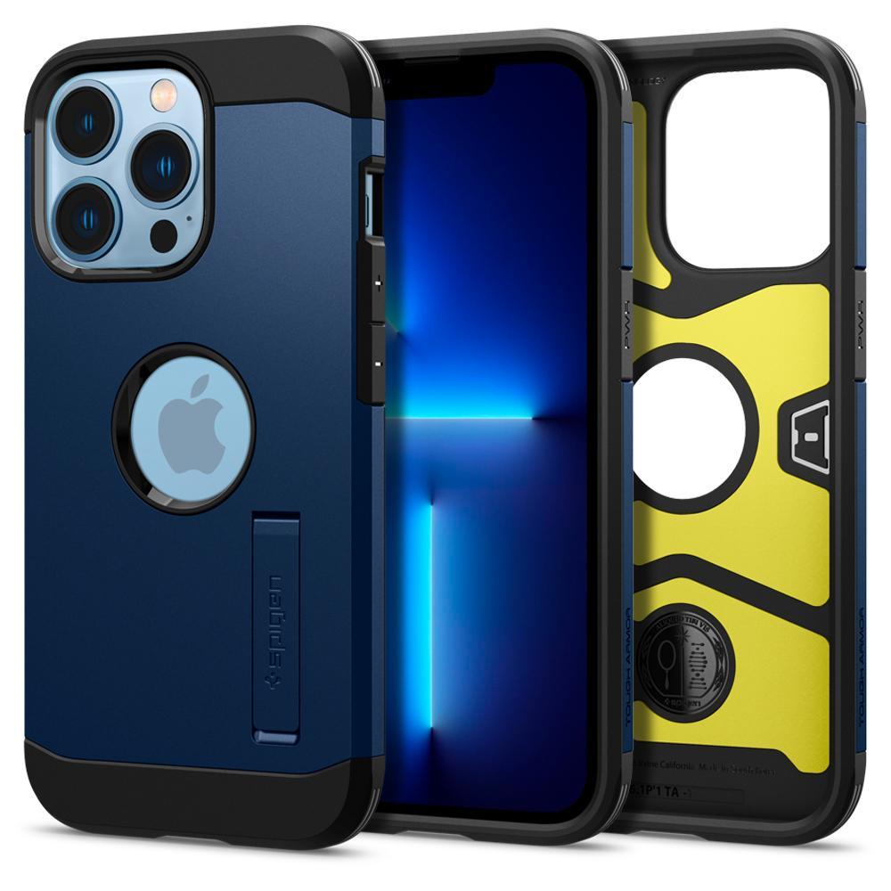 iPhone 13 Pro Kılıf, Spigen Tough Armor Navy Blue